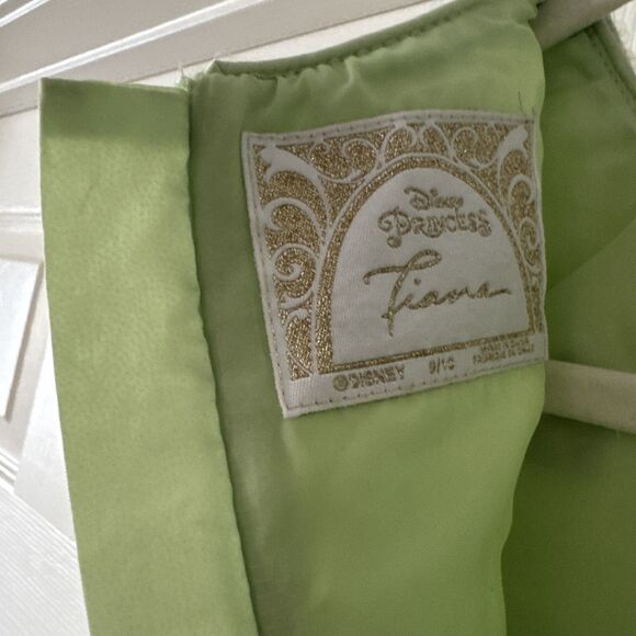 Disney Princess Tiana Girls Dress Sz 9/10 Green Tiered Sequins Fairycore Tulle - Picture 10 of 14